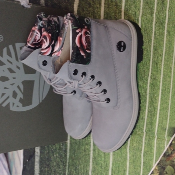Timberland heritage 6in waterproof boot gray and floral size 11 - Picture 5 of 10